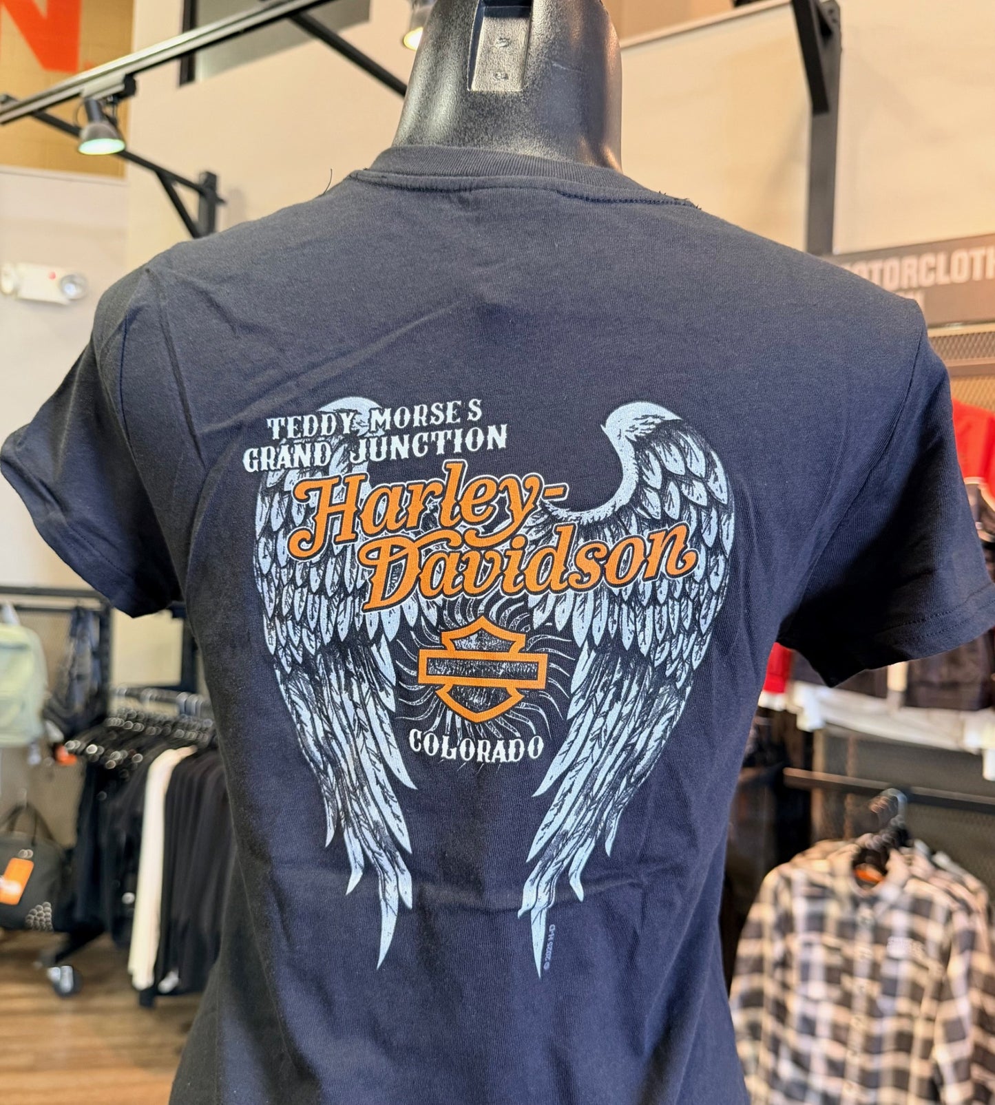 Ladies Skull Wing T