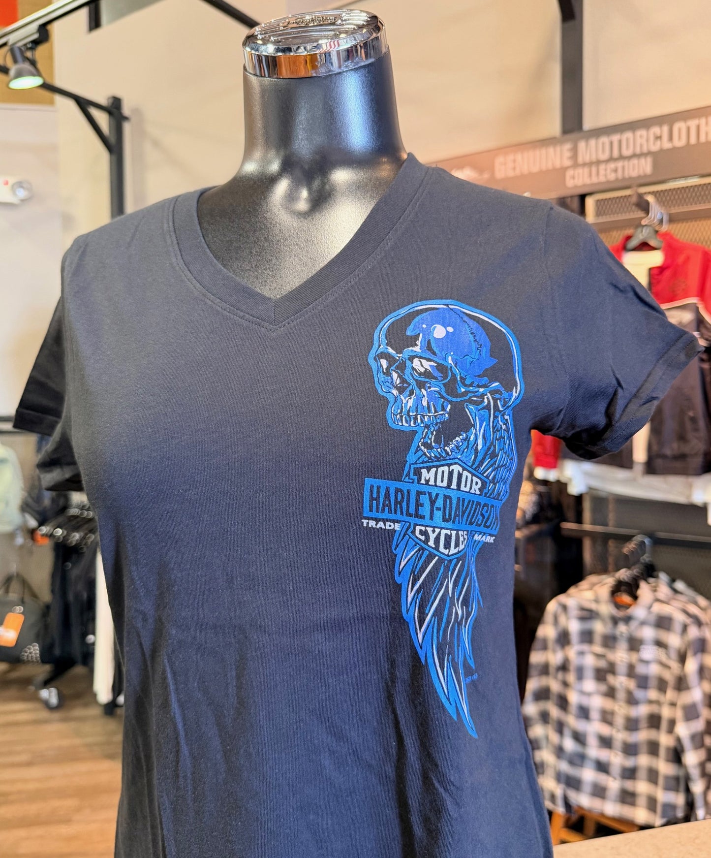 Ladies Skull Wing T
