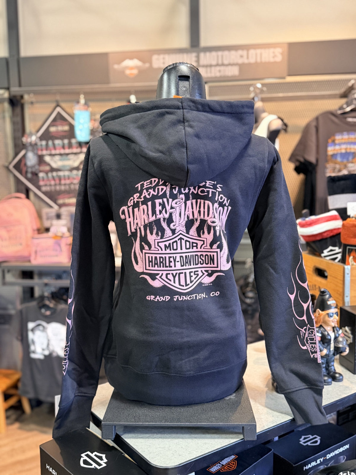 Ladies Glitter Fire It Up Zip Hoodie